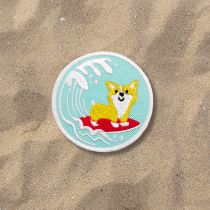 Surfin' Corgi Patch