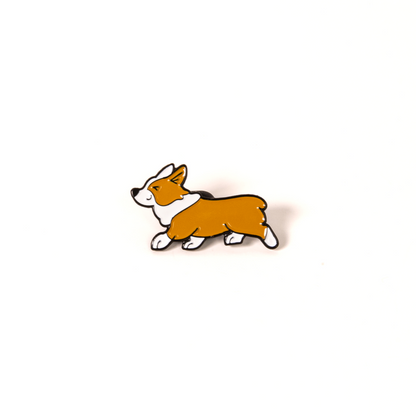 Corgi Strut Enamel Pin