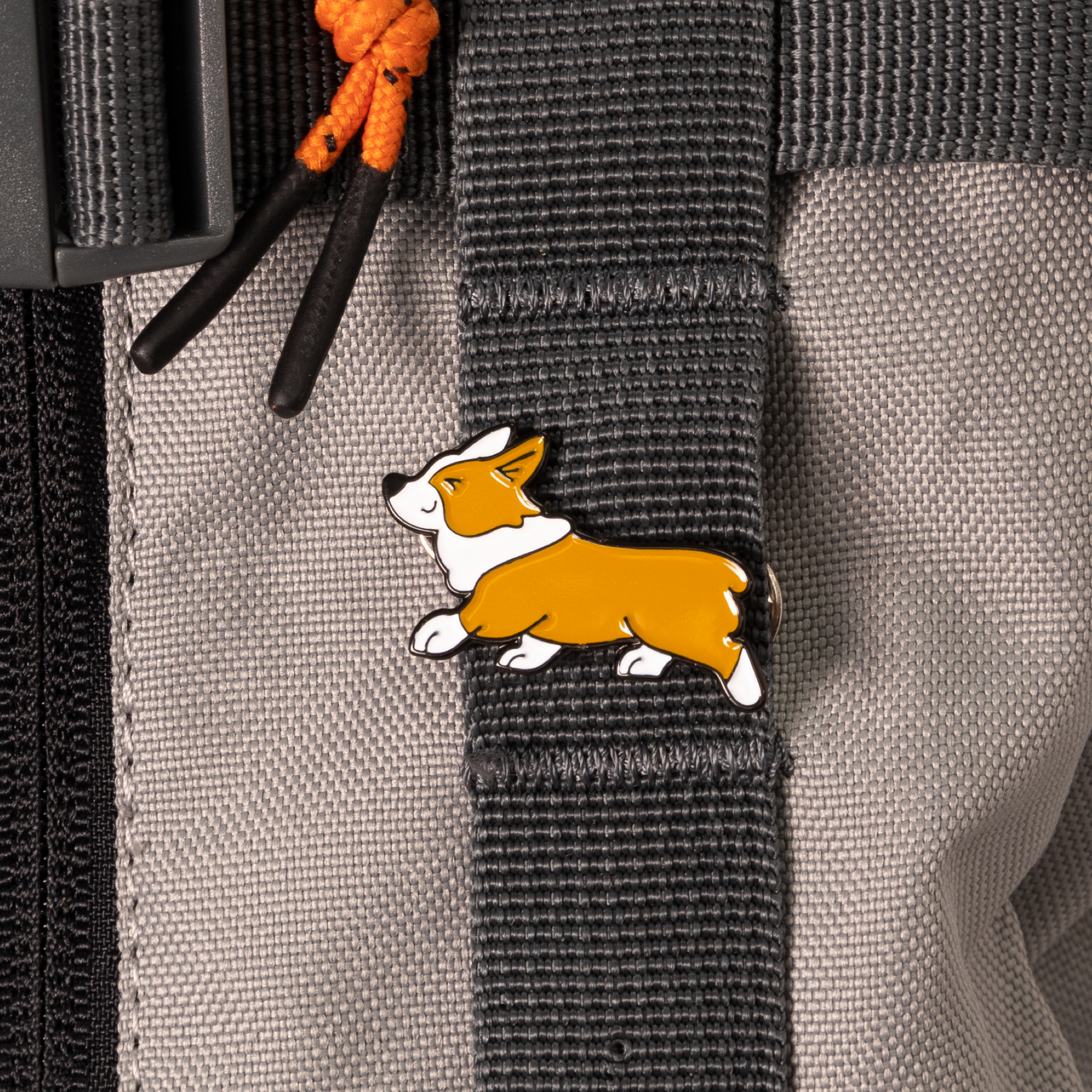 Corgi Strut Enamel Pin