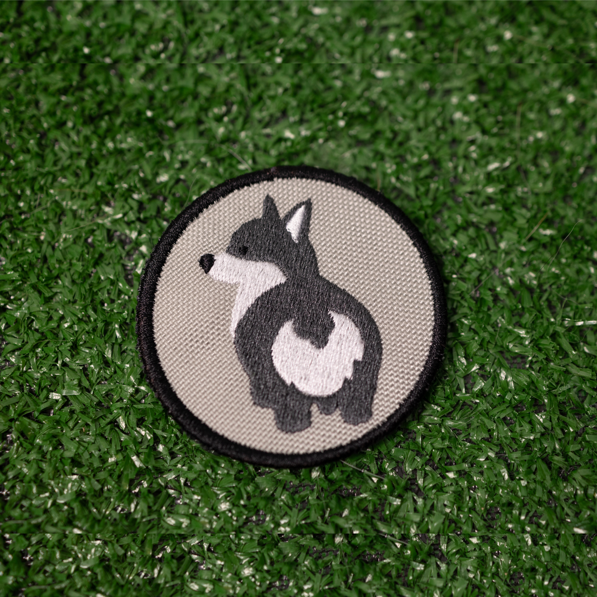 Gray Corgi Bum Patch