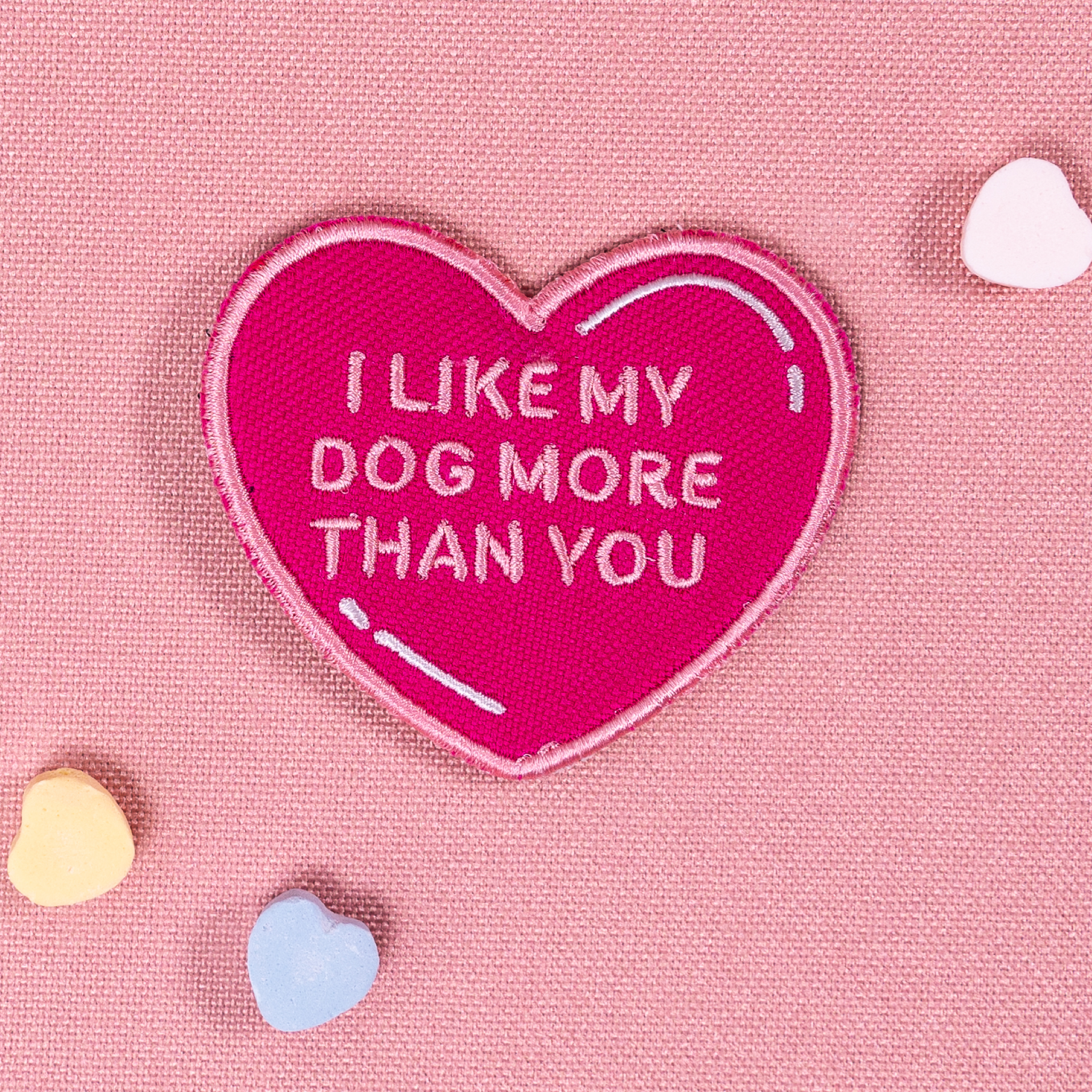 Conversation Heart Hook & Loop Patch Pack of 6