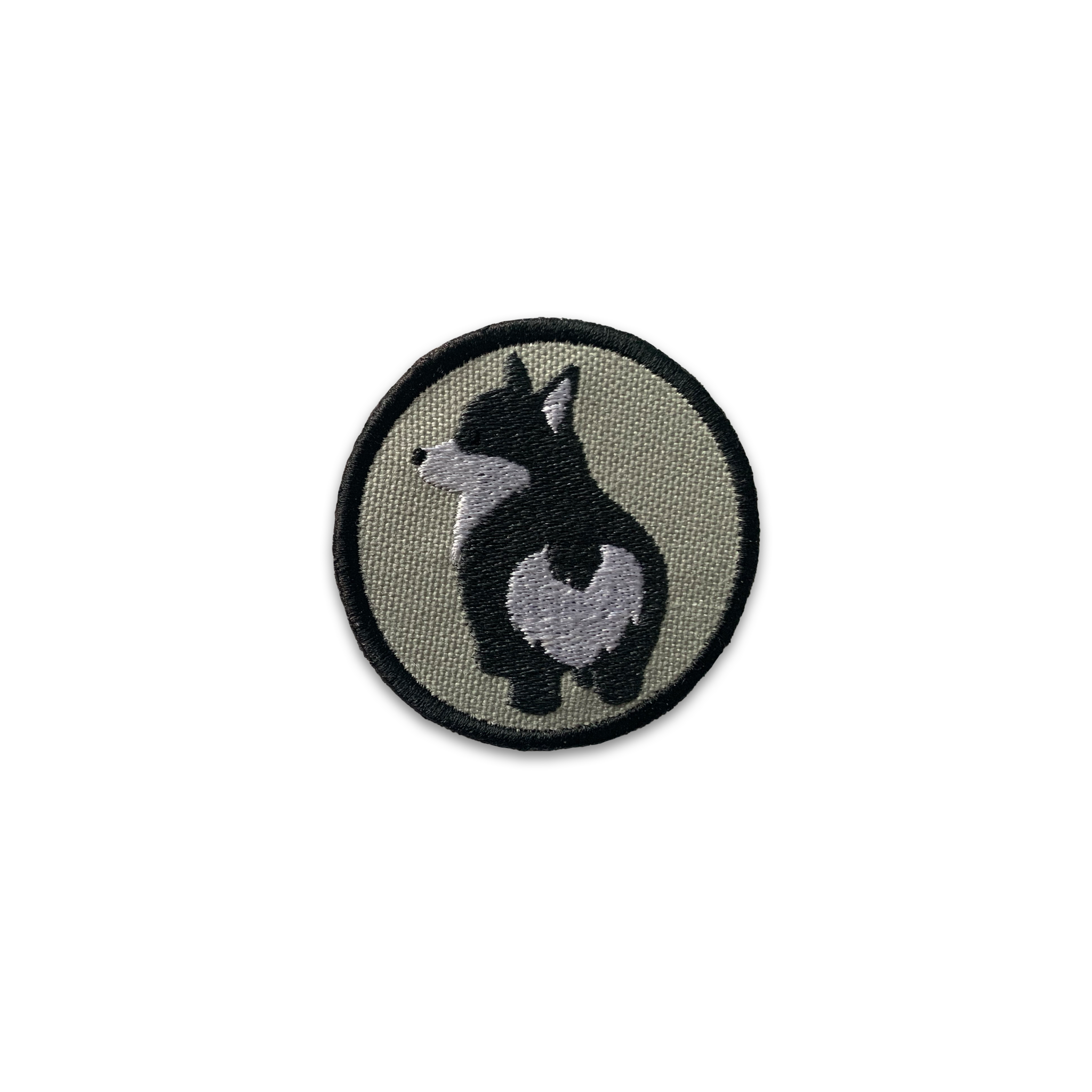 Gray Corgi Bum Patch