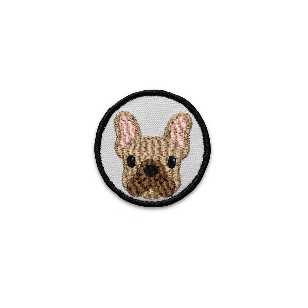 Frenchie Face Circle Patch