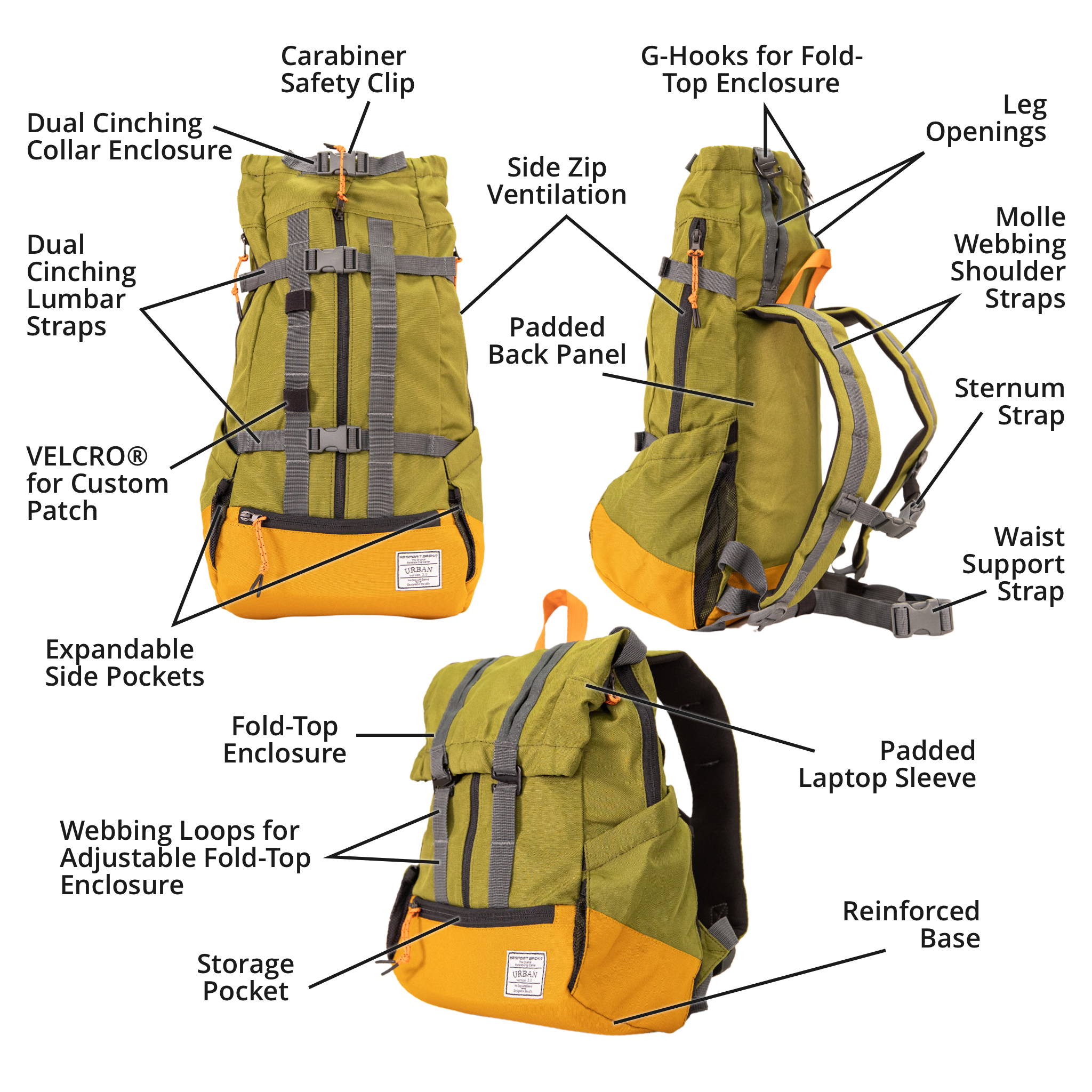 Klearance Urban 3 | Dual Use Dog Carrier & Traditional Backpack