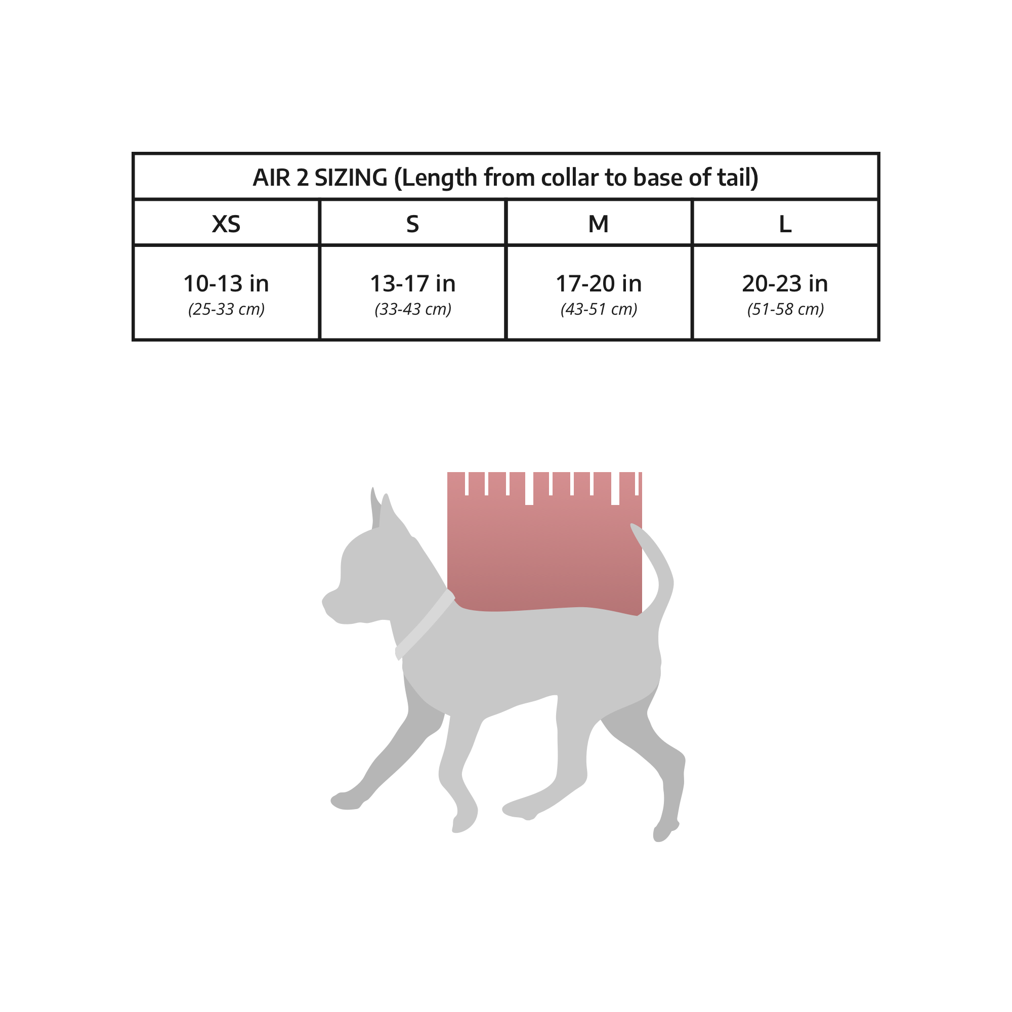 Klearance Air 2 Sizing