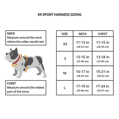 K9 Sport Harness with Optional Custom Embroidery